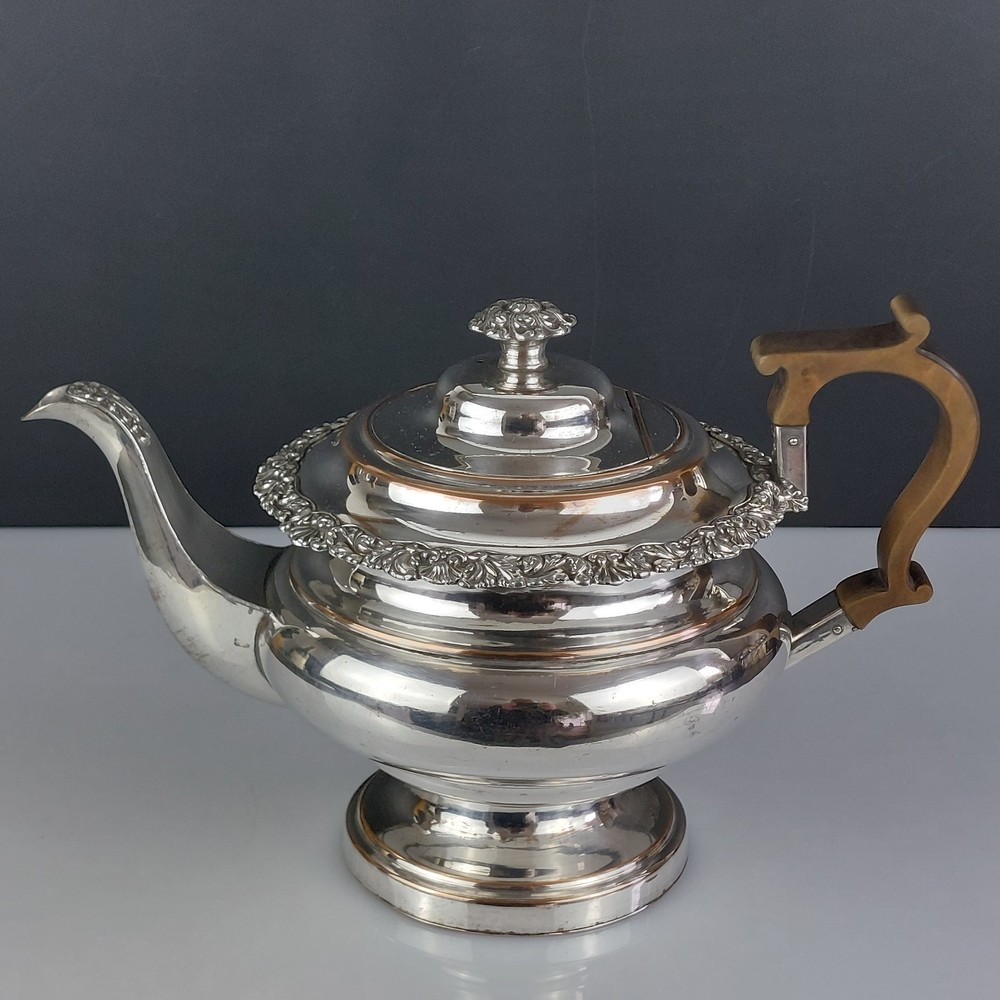 Old Sheffield Plate Teapot C. 1825 - Antique Silver Plated