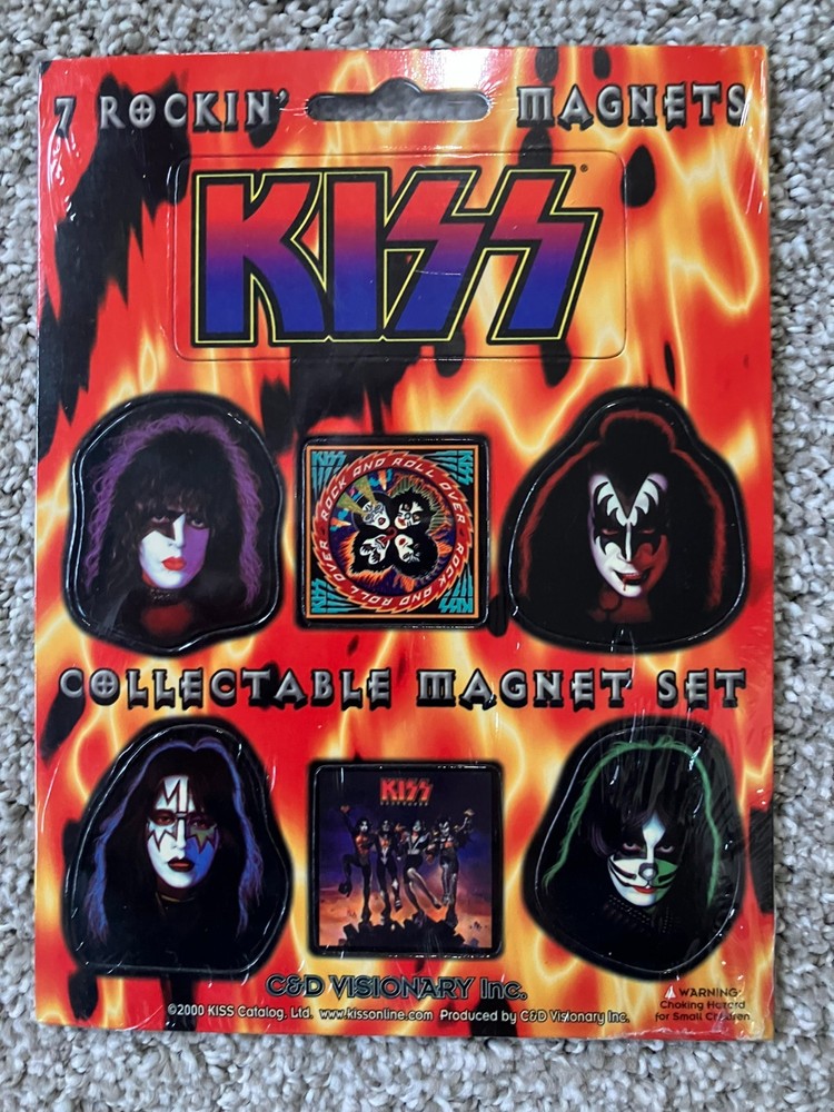 KISS 7 Rockin' Magnets Collectible Magnet Set 2000 C&D Visionary