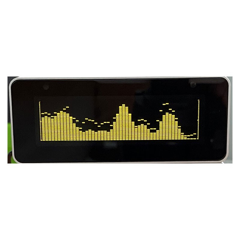 AK25664_V2.0 Display Rhythm Light Desktop Clock w/ Remote Control YELLOW