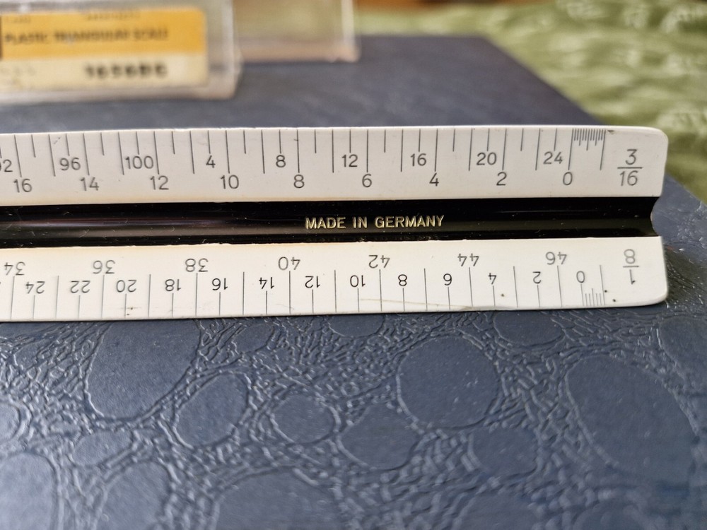 Vintage Dietzgen Plastic Triangular Scale ,made In GERMANY.
