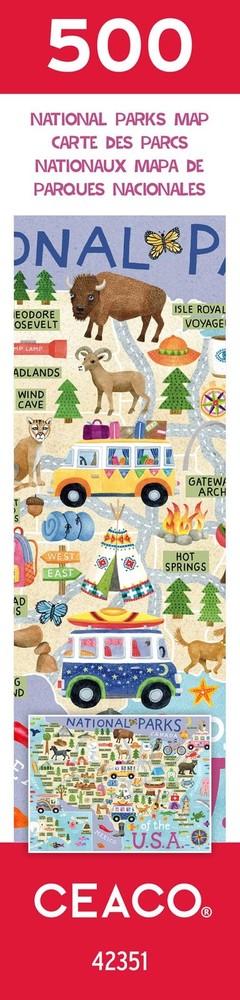 - National Parks Map - 500 Piece Jigsaw Puzzle