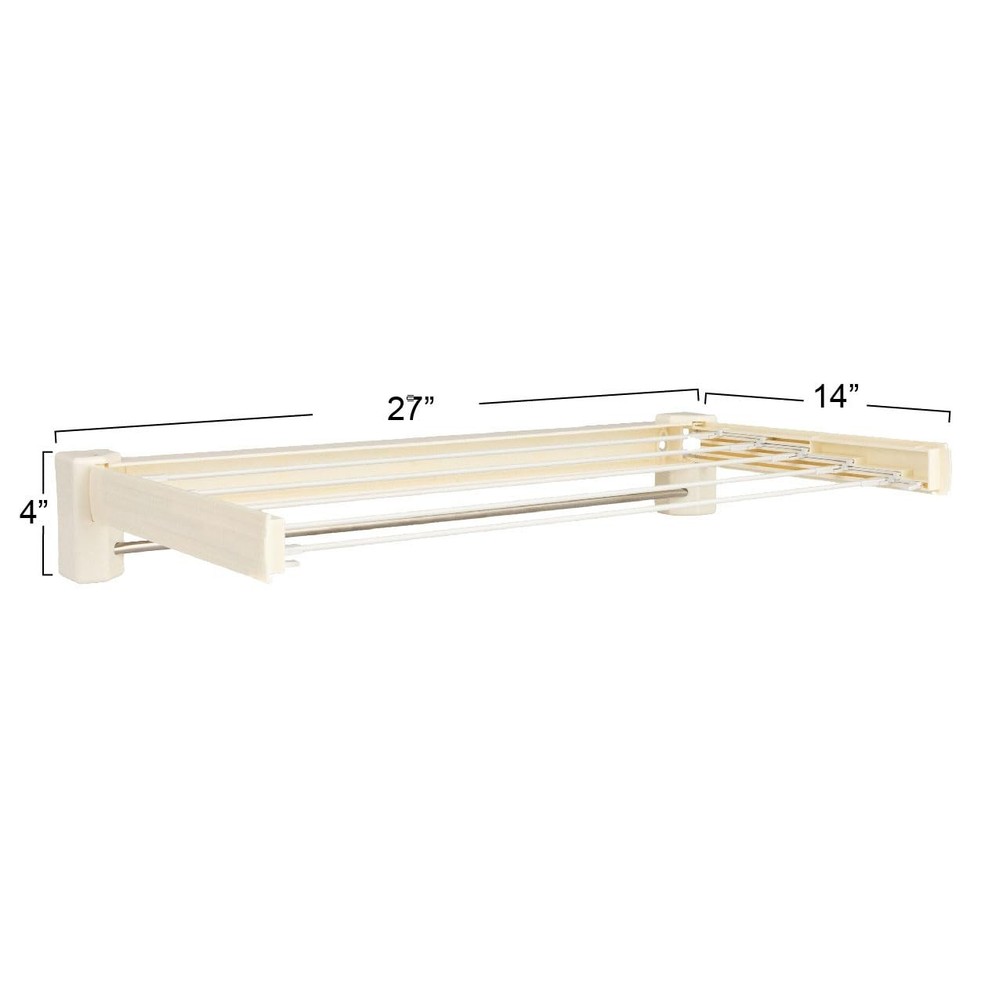 Household Essentials Wall Mount Telescoping Drying Rack, 13ft Space