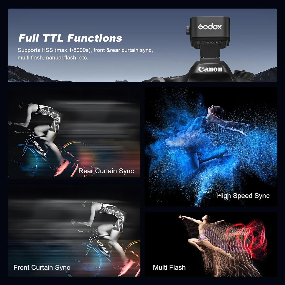 X3C X3 C X3-C TTL Wireless Flash Trigger Compatible for Canon Camera, OLED Touch