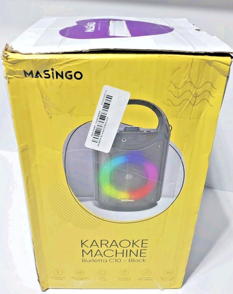Masingo Karaoke Machine Black