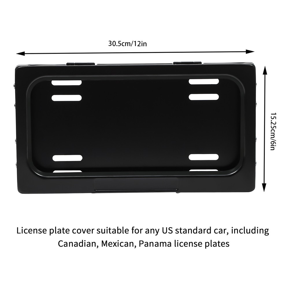 2PCS for Universal License Plate Frames License Plate Tag Holder Front & Back