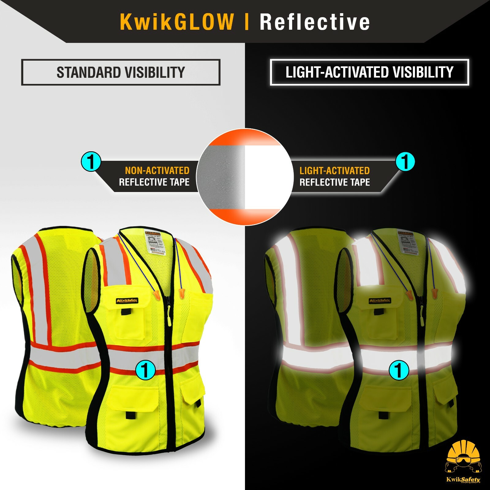 KwikSafety FIRST LADY Class 2 ANSI PPE Hi Vis Surveyor Women's Safety Vest