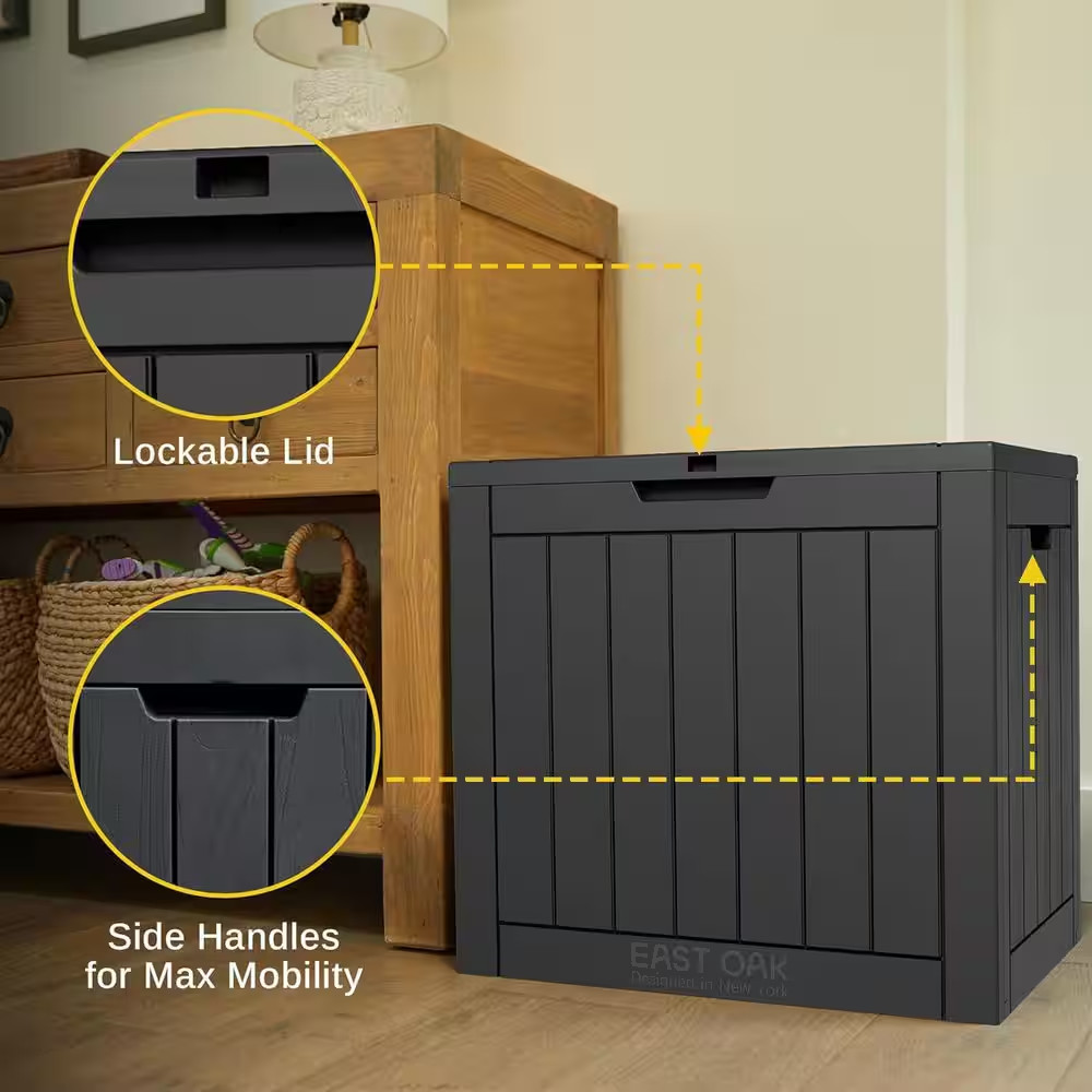 Outdoor Storage Box, 31 Gallon Deck Box, for Indoor and Outdoor Use, Gardening T