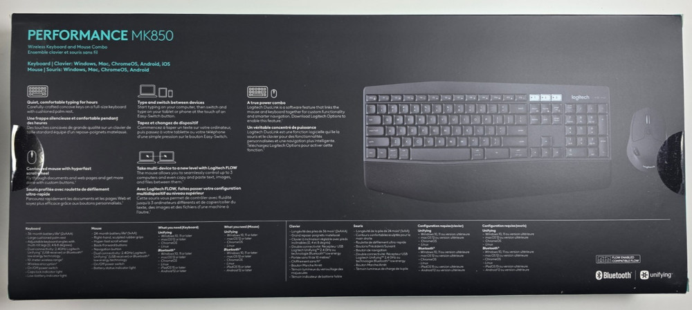 NEW Logitech MK850 Performance Wireless USB/BT Keyboard and Mouse Combo Sealed