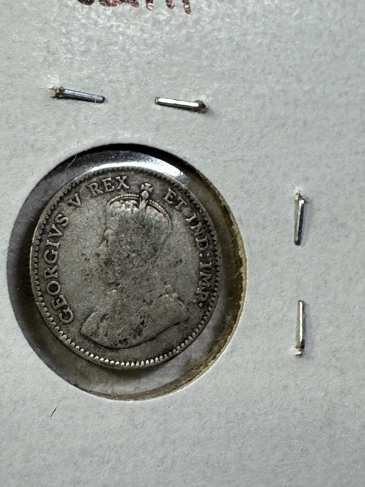 1911 Canada 5 Cents Small Silver Coin