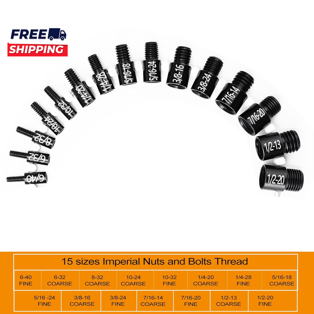 Nut and Bolt Thread Checker Thread Checker Standard and Metric Bolt Size