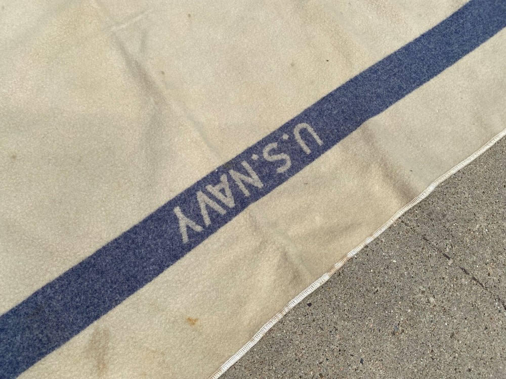 ORIGINAL WWII US NAVY WOOL FIELD BLANKET