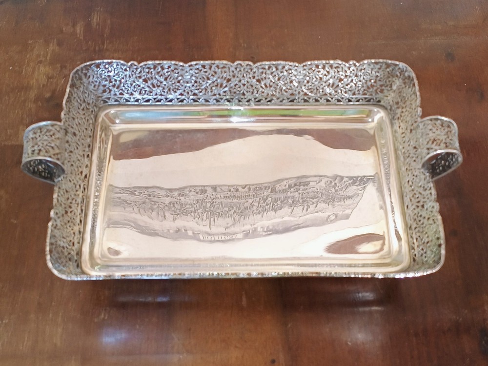 800 silver, tray, centrepiece, Made in Italy