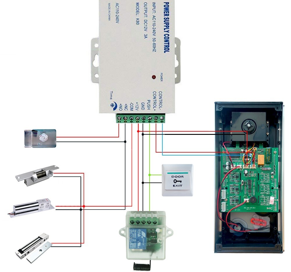 7-Inch Video Door Intercom System for 6 Homes with ID Card Unlock