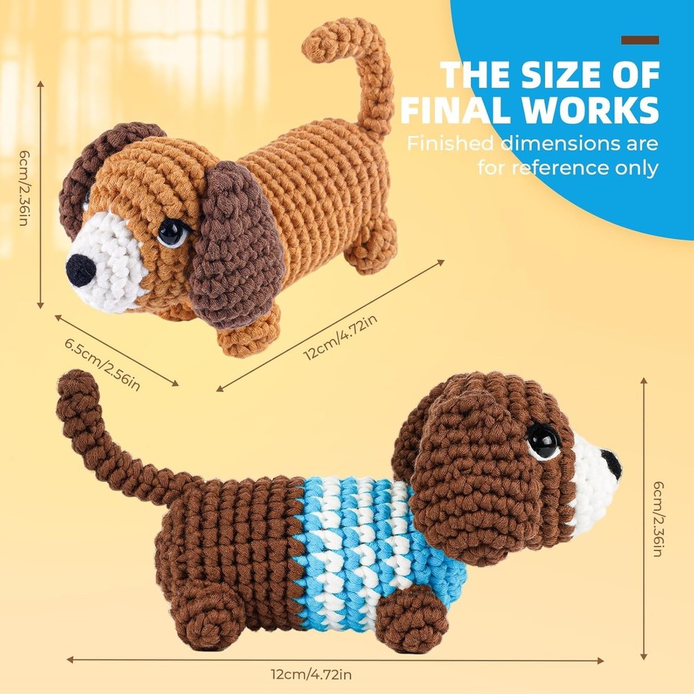 Crochet Kit Beginners Learn to Crochet Include Easy Knitting Soft Yarn