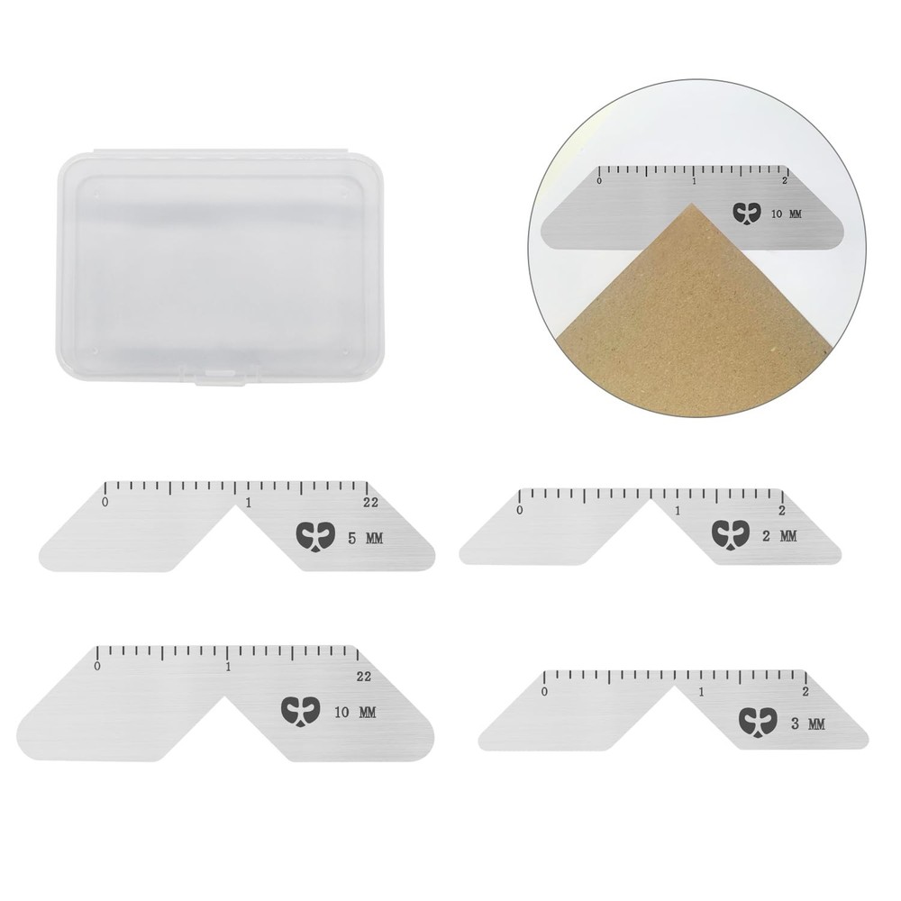 Bookbinding Kit Corner Miter Tool Album Making 4 Different Beveled Edge Sizes