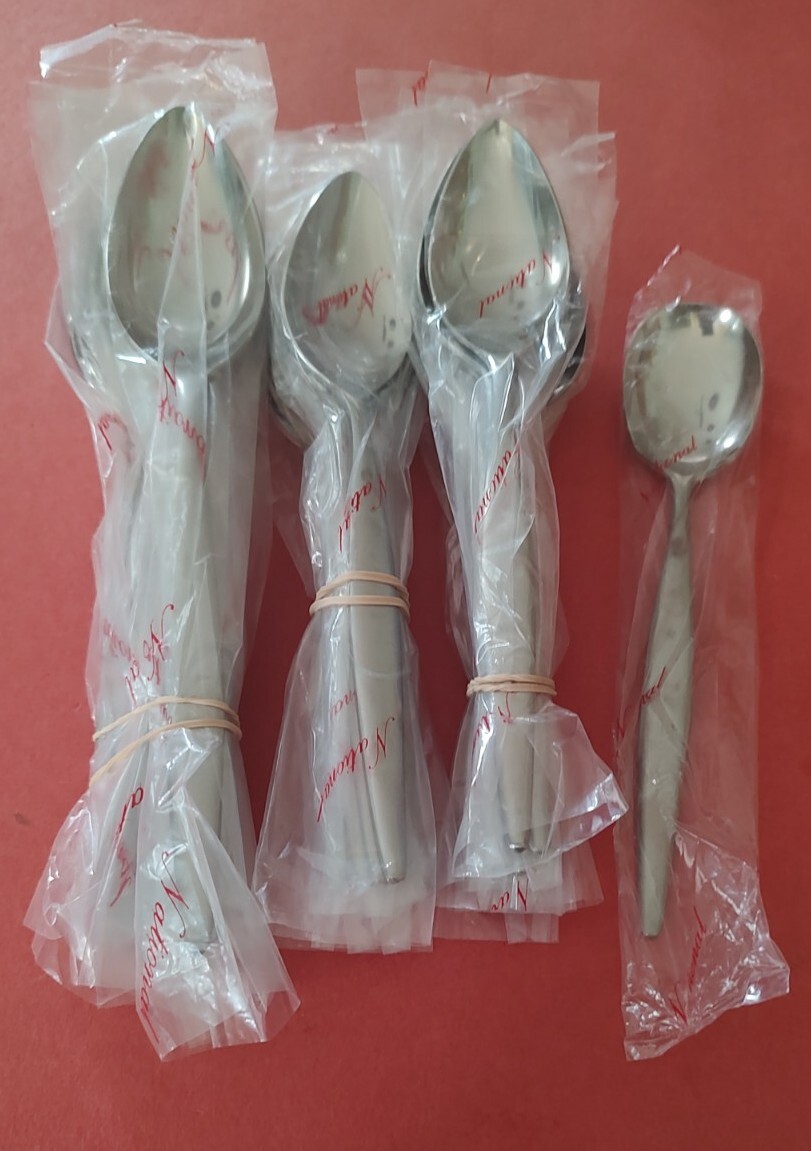 Nasco BELISA Stainless Soup Spoons Teaspoons Japan NOS UNUSED