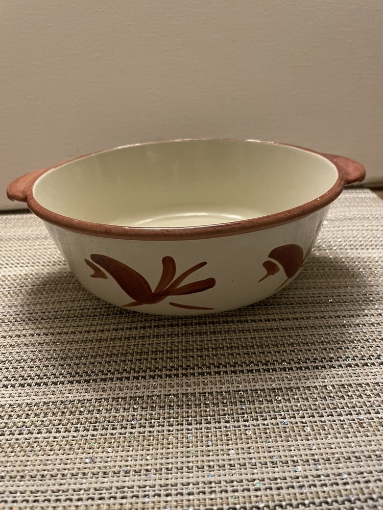 BAKER Sweden Brown Birds Design Oval 9” Ceramic