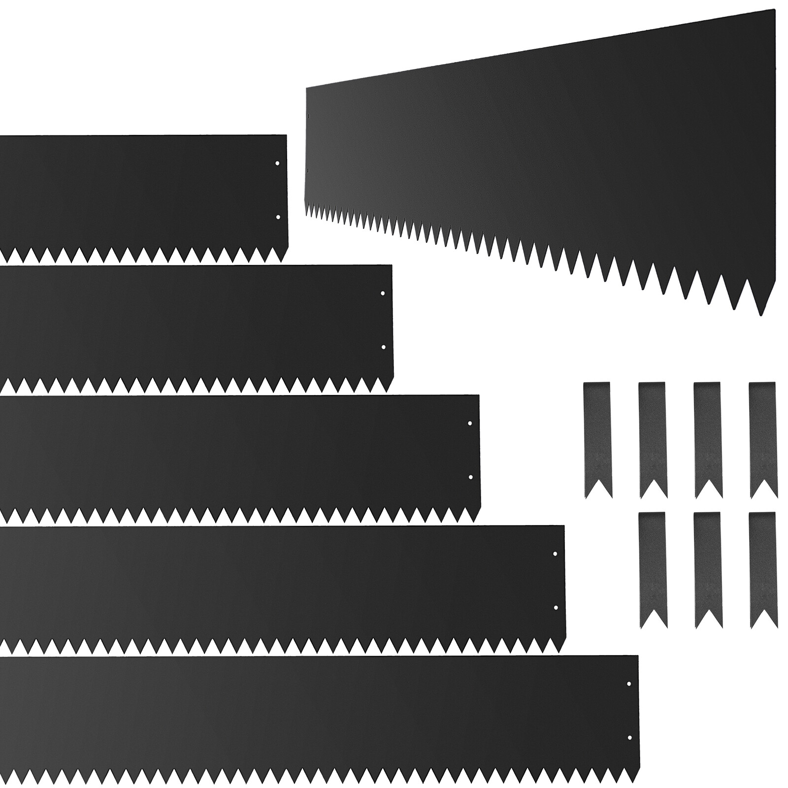 Metal Landscape Edging Borders Kit 6pcsx40x8 Inch Galvanized Steel Lawn Edging