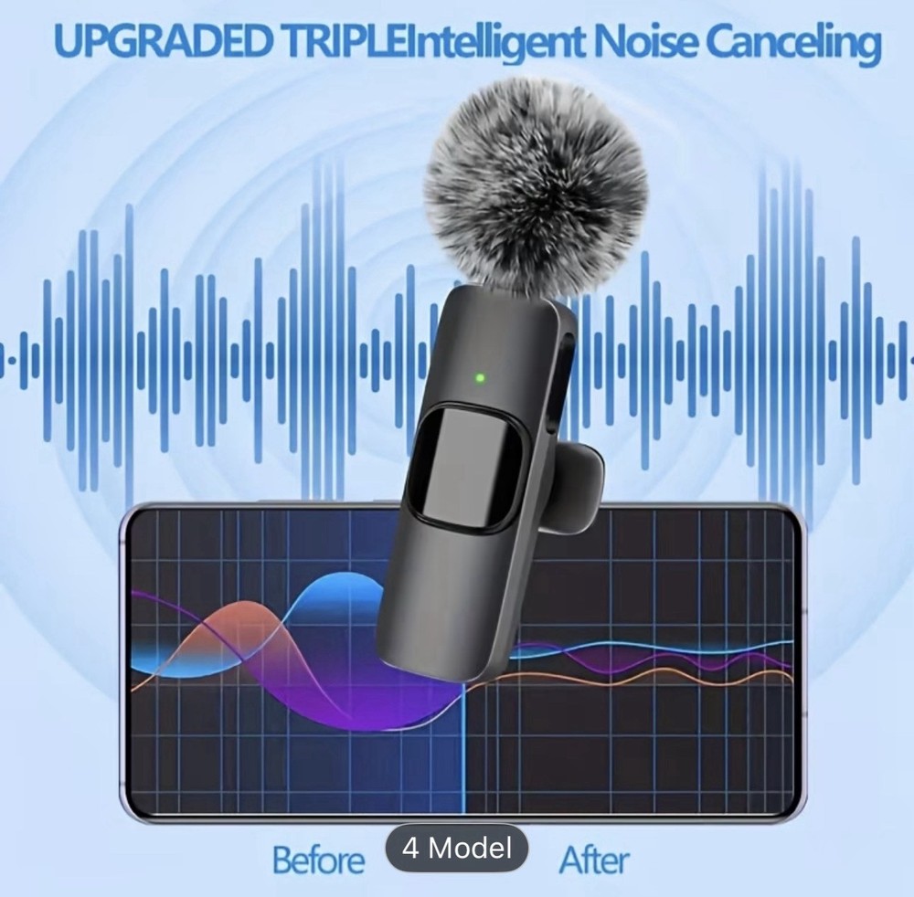 Mini Mic Pro (Latest Model) - Wireless Mini Microphone for iPhone, iPad, Android