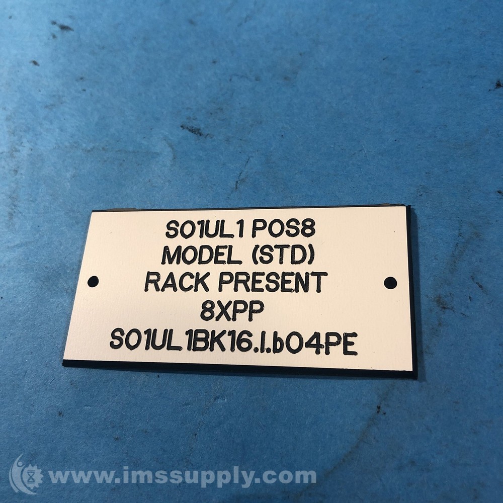 SO1UL1 POS8 8XPP Plastic Legend Plate FNIP