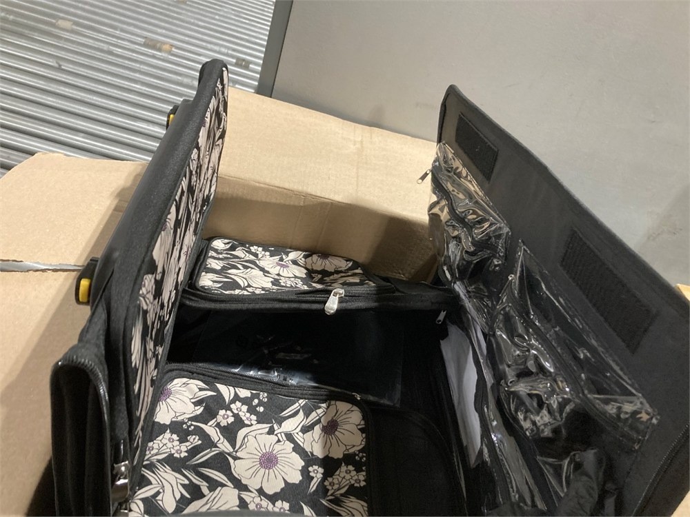 Everything Mary Sewing Machine Case Rolling 4 Wheel Storage Bag Black