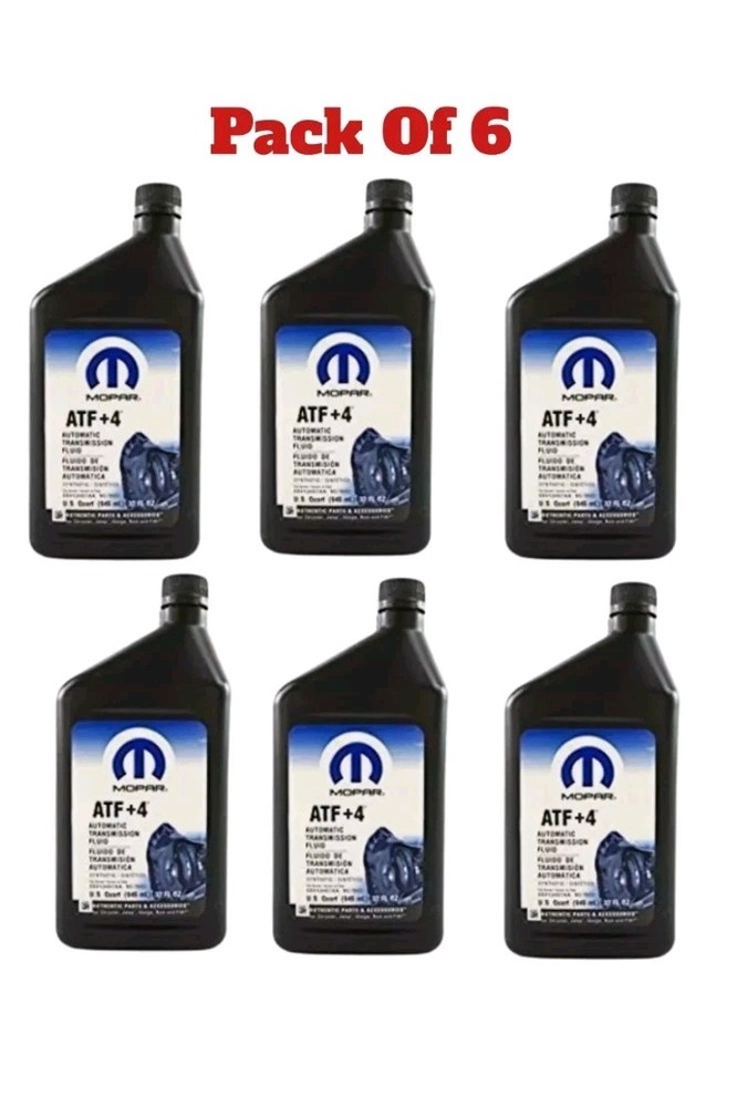 Mopar 68218057AB ATF+4 Automatic Transmission Fluid 1 Quart 6 Pack