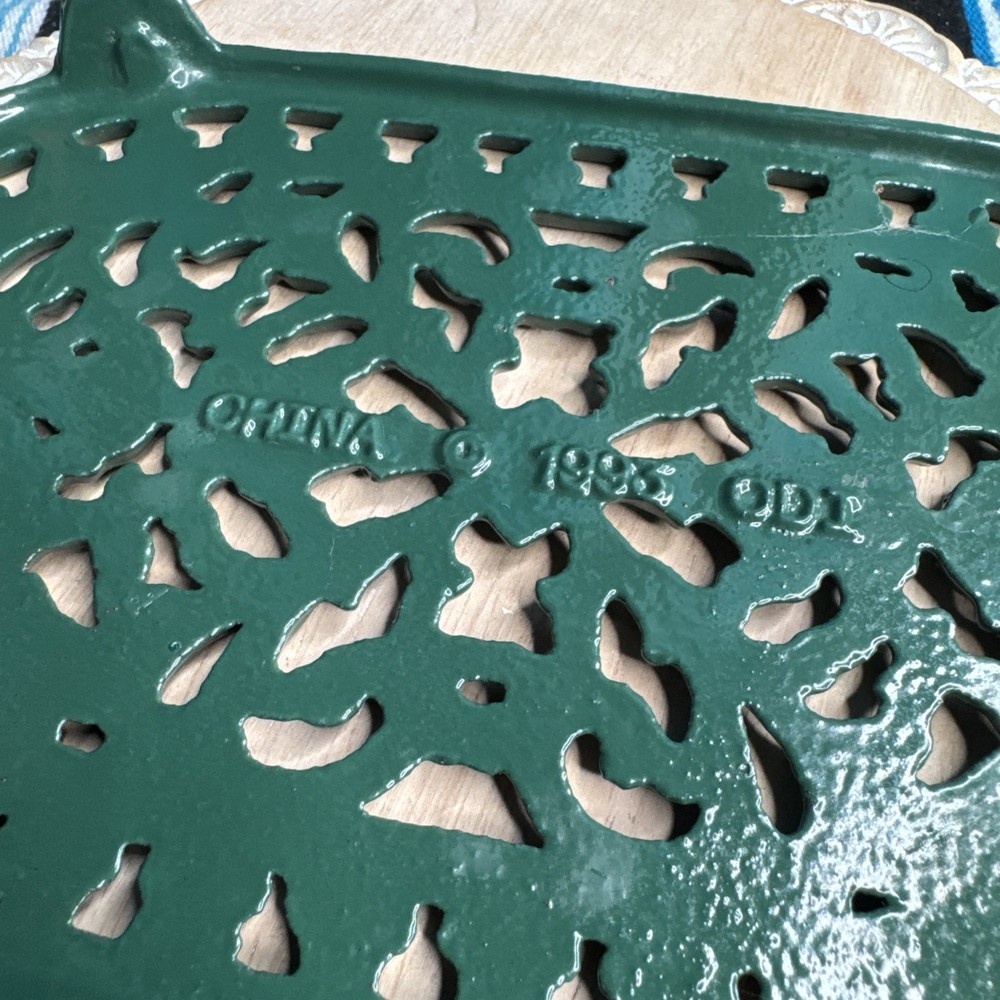Green Cast Iron Trivet 1993 ODI