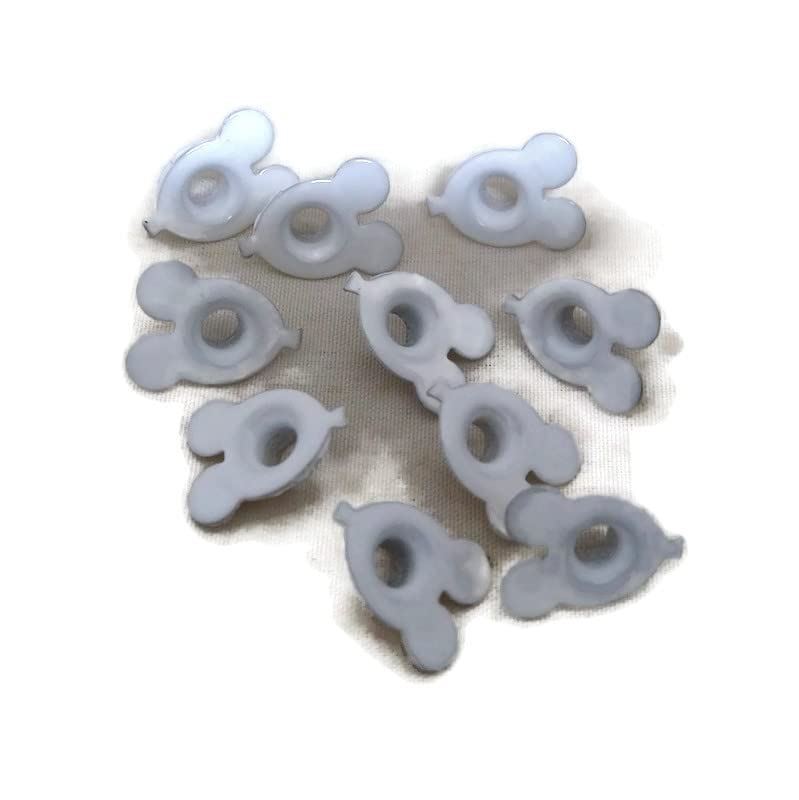White Mouse Ears Scrapbook Eyelets - 10pc