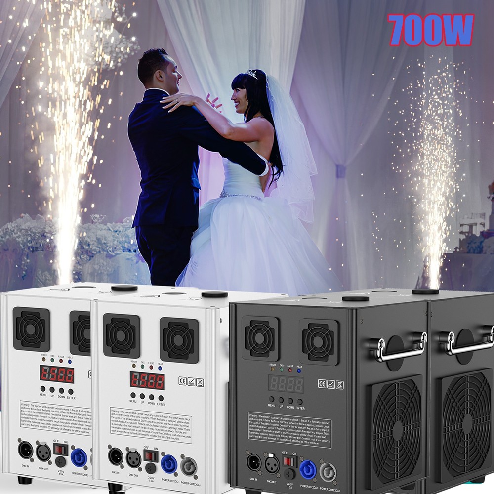 700W Cold Spark Machine Firework Stage Effect Machine DMX512 Wedding Party DISCO