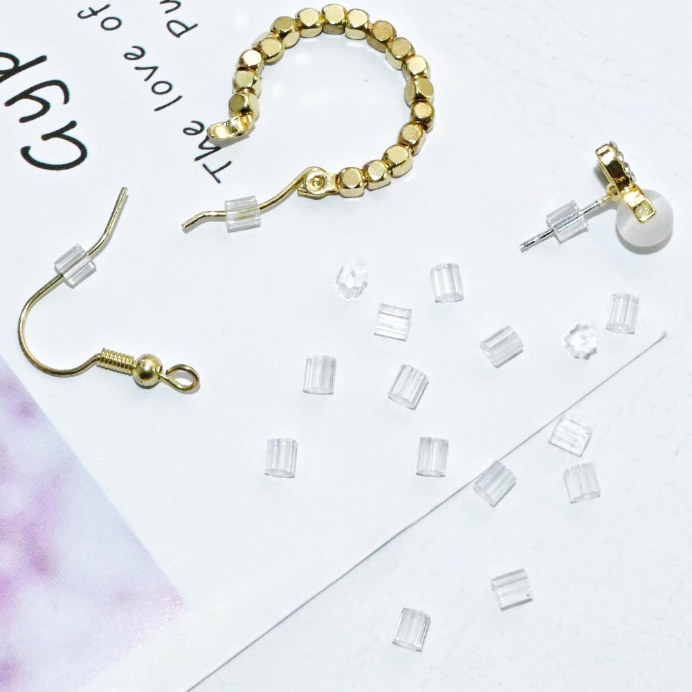 1000 Pcs Silicone Earring Backs Soft Earring Stoppers for Stud Post Fishhook