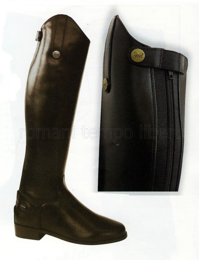 Leather Zip Back Riding Boots