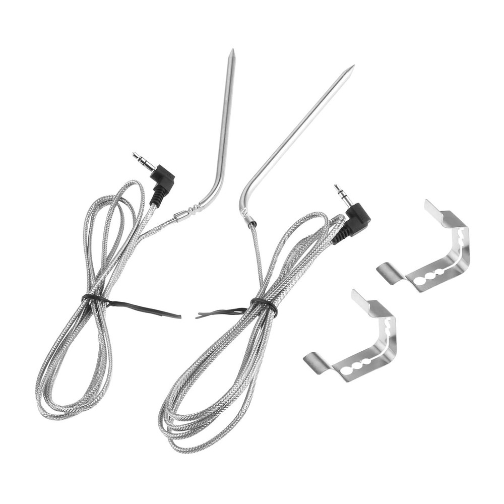 2 Pack High Temperature Meat Probe Replacement for Camp Chef Wood Silver
