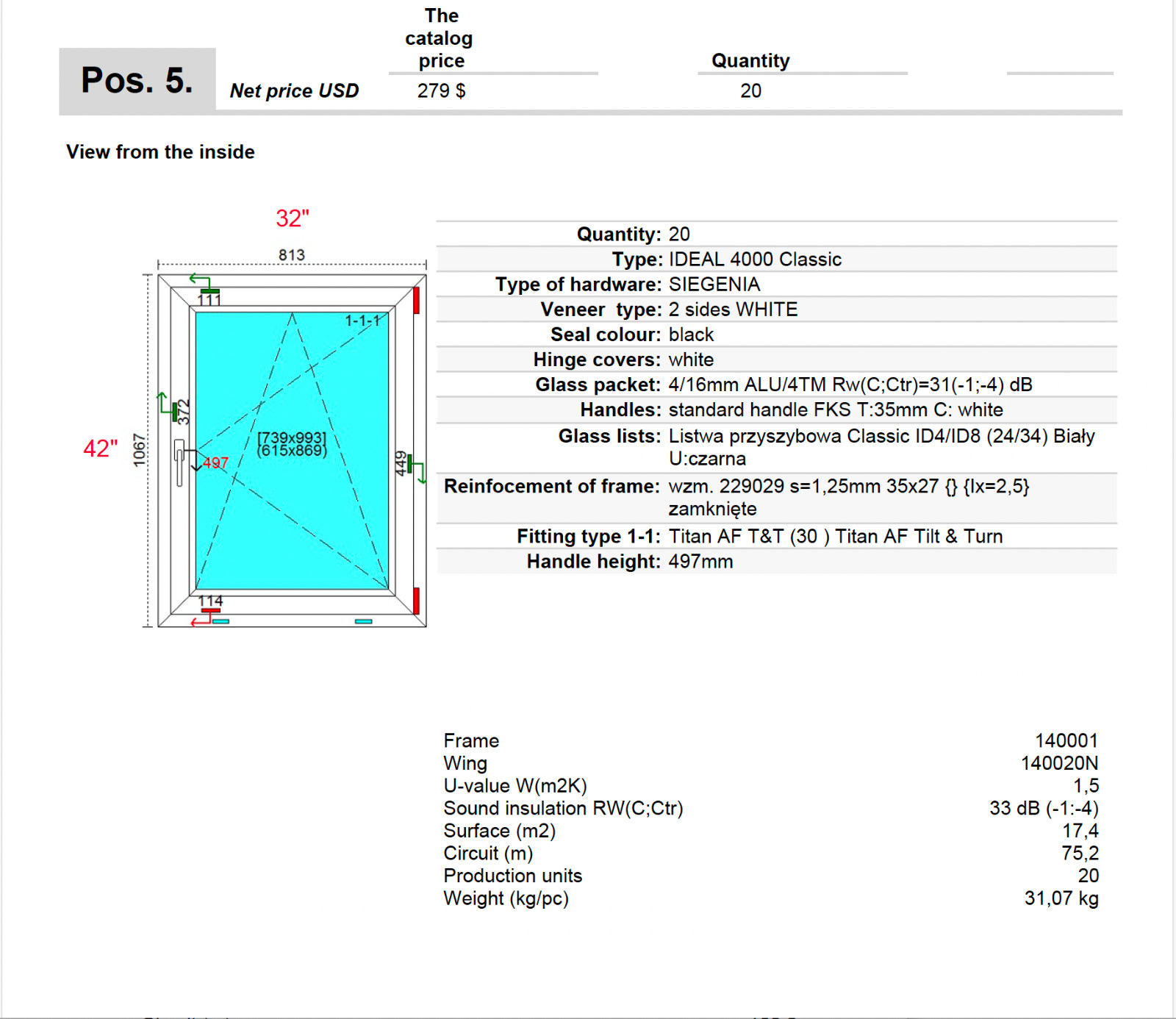 PVC European Tilt And Turn Windows. Super deal! In stock at the warehouse in NJ!