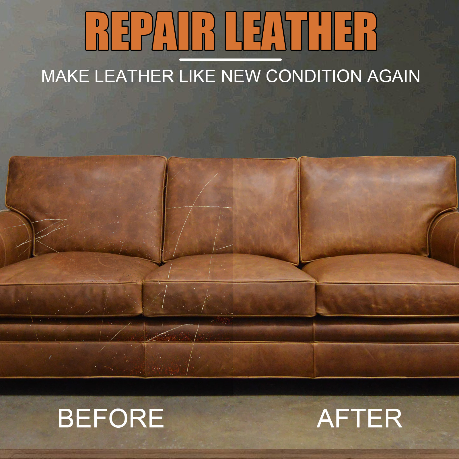 Leather Repair Filler Cream Kit Restore Sofa Car Seat Scratch Scuffs Dark Brown