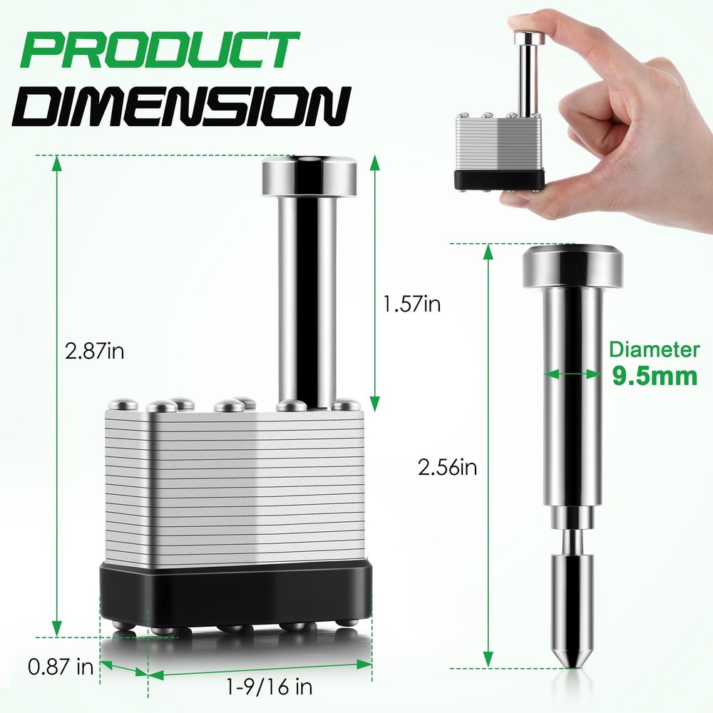 Feekoon 1 Pack Gate Operator Security Pin Lock, Compatible with Mighty Black