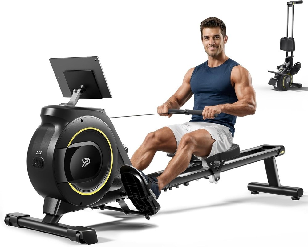 Rowing Machine for Home, 350 LB Capacity, 16-Level Silent Resistance, Magnetic R