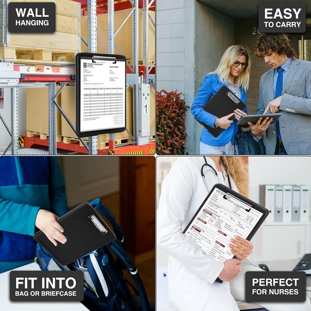 Hardware Contractor Clipboard File Clip Worksite Solid Storage Case Durable Box