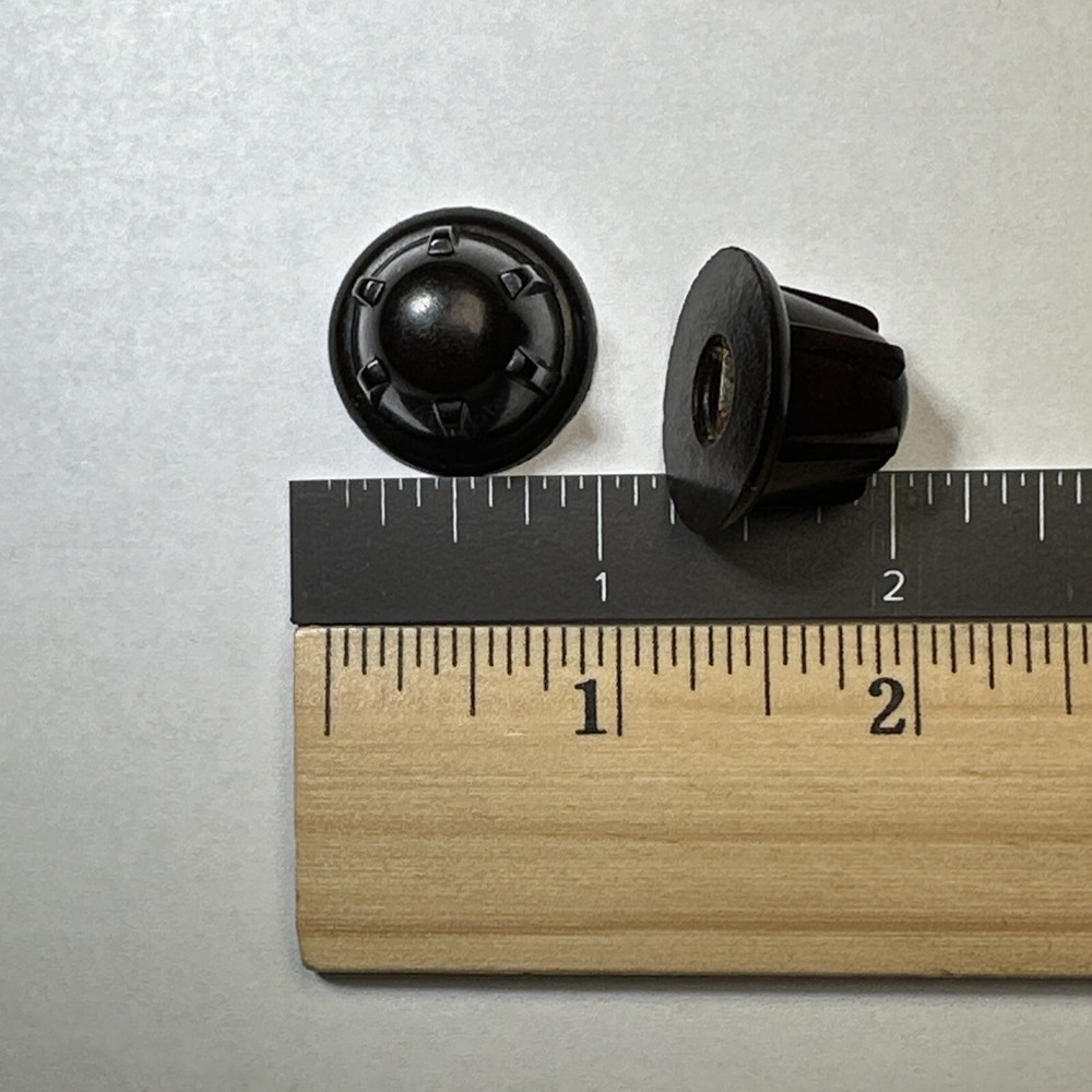 Vintage Radio Knobs 2pc 1940s-50s Mid Century Bakelite Classic Knobs D Shaft