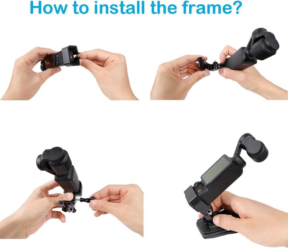 PellKing Accessories Kit for DJI Osmo Pocket 3,New Quick Release Head Black