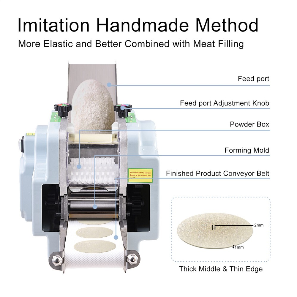 Electric Dumpling Skin Machine Dumpling Wrapper Maker 60 Pieces/Min 110V