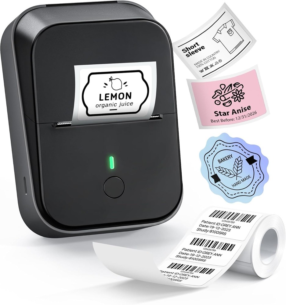 PM260 Label Maker Machine with Tape, 2 Inch Label Maker Bluetooth Label Printer