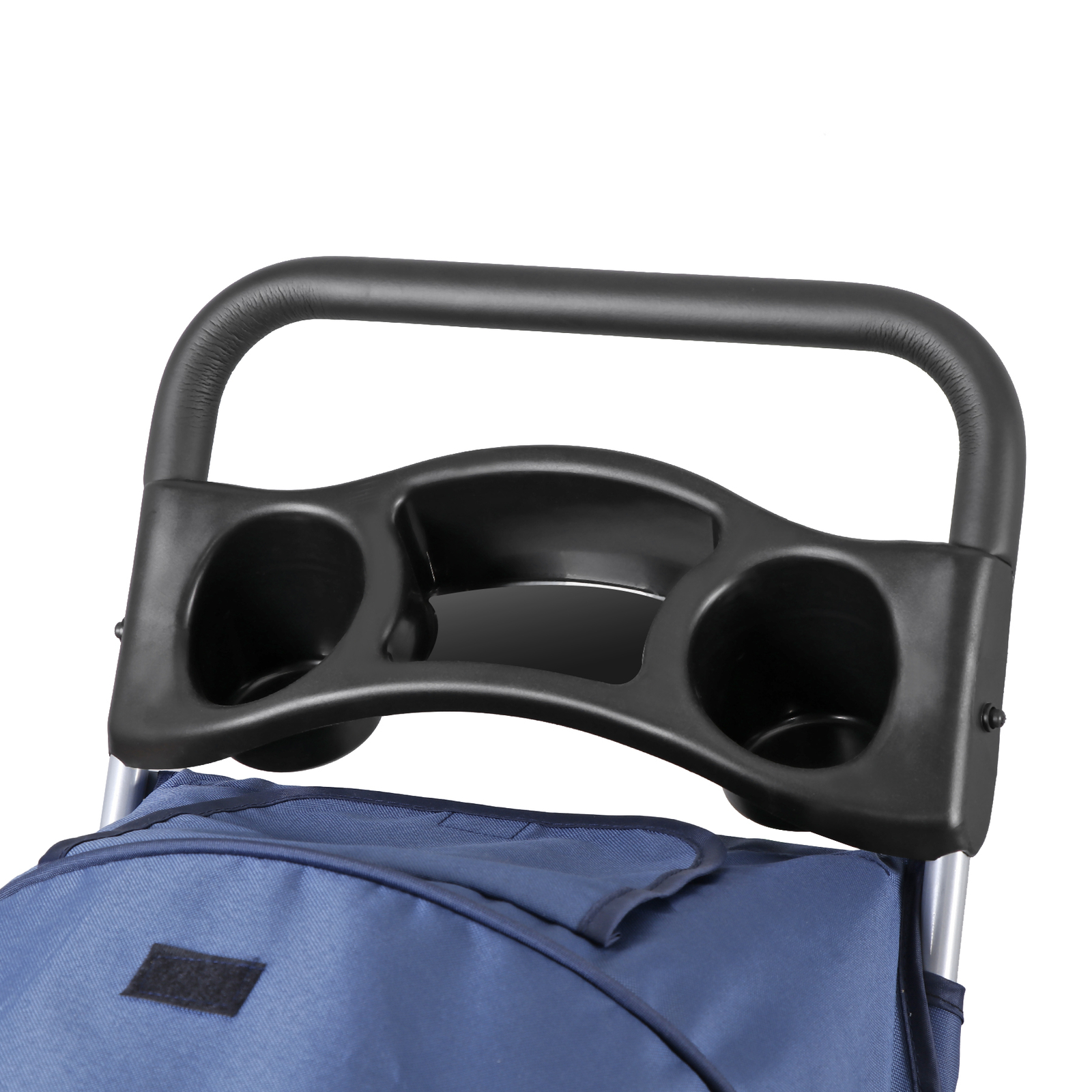 4 Wheels Blue Pet Stroller with Cup Holder, Breathable Mesh for S/M Dog Cat