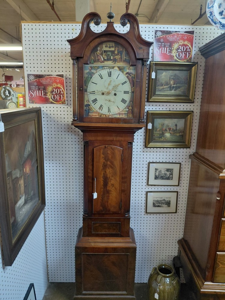 19TH CENTURY MAHOGANY TALL CASE CLOCK