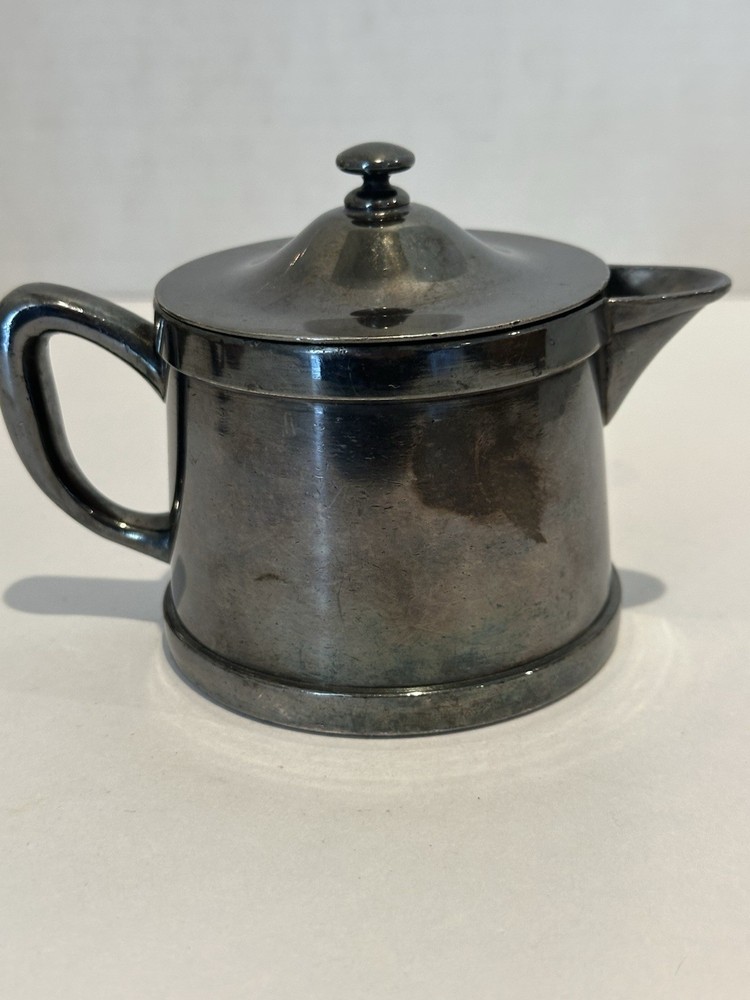 Benedict Heavy Silverplated Lidded Creamer With Nice Patina