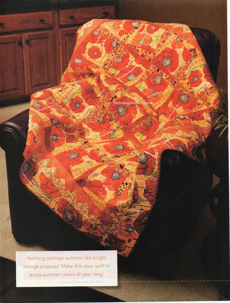 Poppies Quilt Pattern Pieced PM