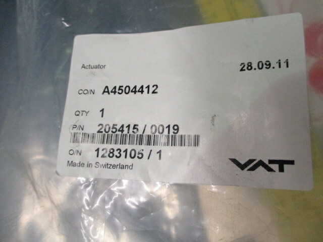 VAT 02012-BA24-0001/0049 Slit Valve, Rectangular Gate Valve A-248030, RS1126