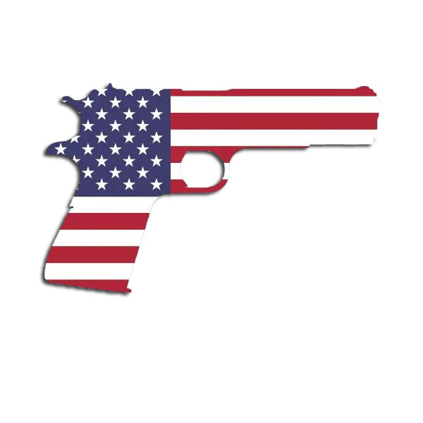 American Flag 1911 Sticker