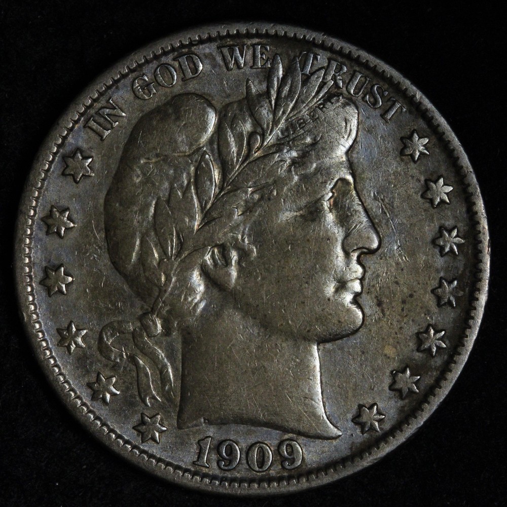 1909-S Barber Silver Half Dollar XF E325 JSCNB
