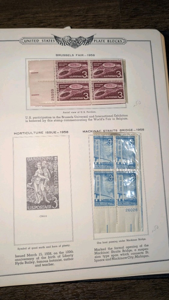 Stamps The American Plate Block Album & The All American Stamp Album 1958 Read**