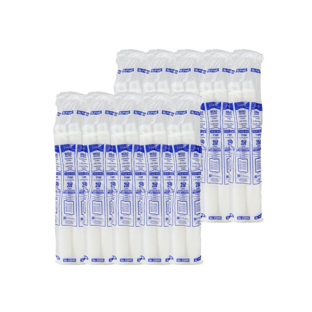Dart P100N 1 oz Translucent Portion Cups Polystyrene – 2500 Count Bulk Pack